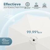 Sekey Aluminium Parasol 300 cm met UV50+ Bescherming