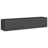 vidaXL Plantenbak 200x40x40 cm koudgewalst staal zwart