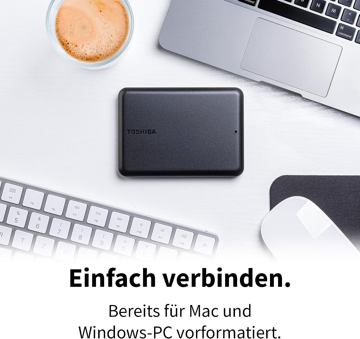 Toshiba Canvio Partner 1TB draagbare 2,5 inch externe HDD, USB 3.2 Gen 1, compatibel met Mac en Windows, USB Powered