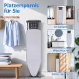 Ironing Board, Steam Ironing Board with Iron Rest, Metal Mesh Ironing Board with Non-Slip Feet for Adjustable Height, Folding Ironing Board No, Robust Ironing Board Size 133 x 34 cm