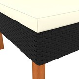 vidaXL 3-delige Loungeset poly rattan en massief eucalyptushout
