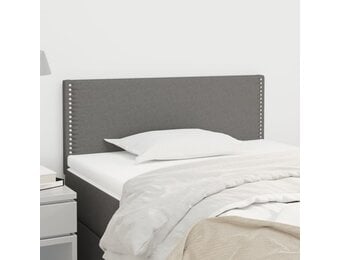 vidaXL Hoofdbord 100x5x78/88 cm stof donkergrijs