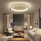 Mikeru 3000K Runde Deckenleuchte, Schlafzimmer Warmes Weiß 60cm LED-Deckenleuchten für das Badezimmer Schlanke Lampe 5cm Dicke Minimalistische Decke Licht für Wohnzimmer, Schlafzimmer - Maat 60cm