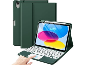 ProCase Toetsenbord Hoes met Touchpad voor iPad 11e Gen 2025 / 10e Gen 2022 - Midnight Green