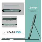 ProCase Toetsenbord Hoes met Touchpad voor iPad 11e Gen 2025 / 10e Gen 2022 - Midnight Green