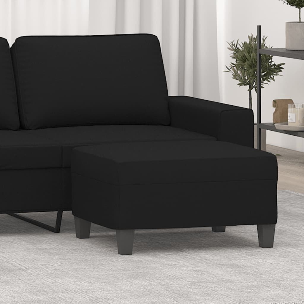 vidaXL Voetenbank 70x55x41 cm microvezelstof zwart