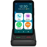 SPC Zeus 2 Smartphone voor senioren met eenvoudige modus, fysieke knoppen, XXL-symbolen, compatibel met App Care afstandsbediening en locatie, 12,7 cm (5 inch), dubbele camera, 64 GB, laadstation