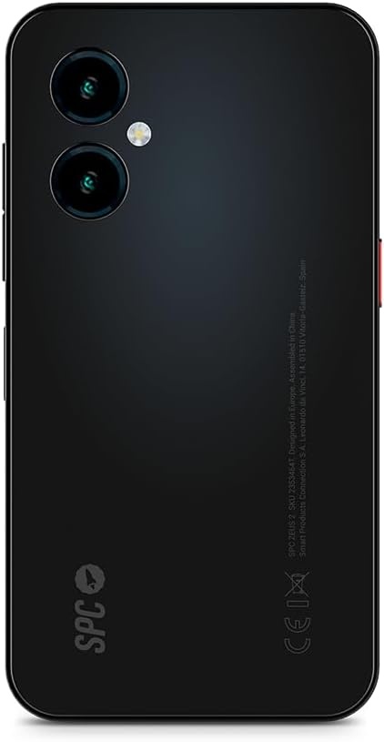 SPC Zeus 2 Smartphone voor senioren met eenvoudige modus, fysieke knoppen, XXL-symbolen, compatibel met App Care afstandsbediening en locatie, 12,7 cm (5 inch), dubbele camera, 64 GB, laadstation
