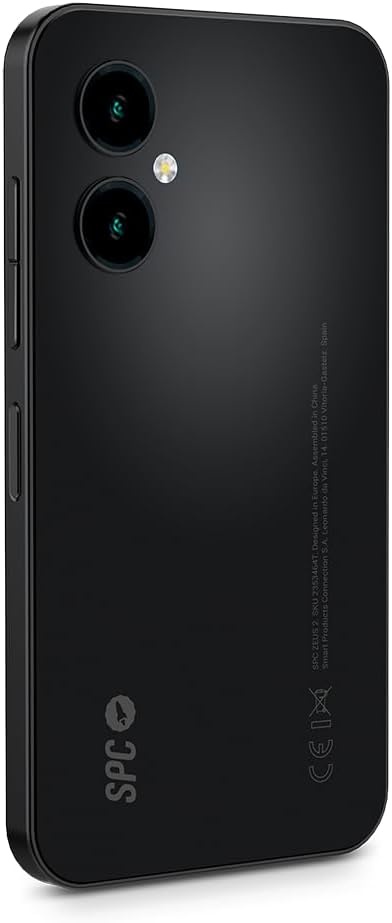 SPC Zeus 2 Smartphone voor senioren met eenvoudige modus, fysieke knoppen, XXL-symbolen, compatibel met App Care afstandsbediening en locatie, 12,7 cm (5 inch), dubbele camera, 64 GB, laadstation