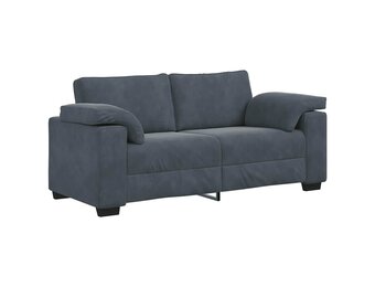 vidaXL Loveseat bank 140 cm fluweel donkergrijs