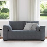 vidaXL Loveseat bank 140 cm fluweel donkergrijs