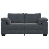 vidaXL Loveseat bank 140 cm fluweel donkergrijs