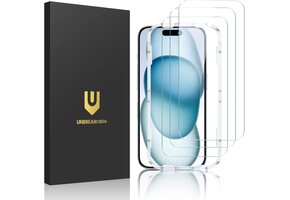 3x Gehard Glas Schermprotector iPhone 15 - 9H | 54% Korting
