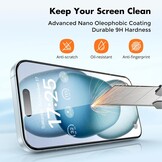 3x Gehard Glas Schermprotector iPhone 15 - 9H | 54% Korting
