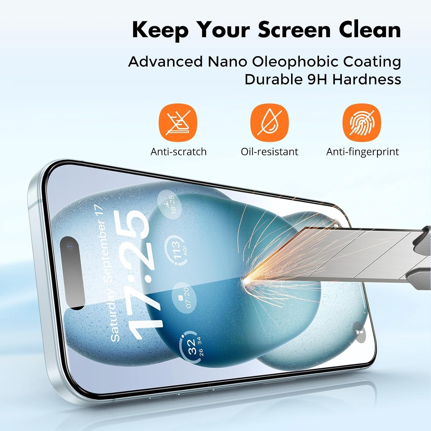 3x Gehard Glas Schermprotector iPhone 15 - 9H | 54% Korting