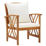 vidaXL Tuinstoelen 2 st met kussens massief acaciahout