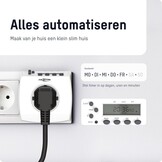 ANSMANN kookwekker, weekwekker AES5, LCD-display, 3680W, digitale kookwekker met 8 schakeltijden, toevalsfunctie, zomertijdomschakeling.