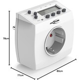 ANSMANN kookwekker, weekwekker AES5, LCD-display, 3680W, digitale kookwekker met 8 schakeltijden, toevalsfunctie, zomertijdomschakeling.