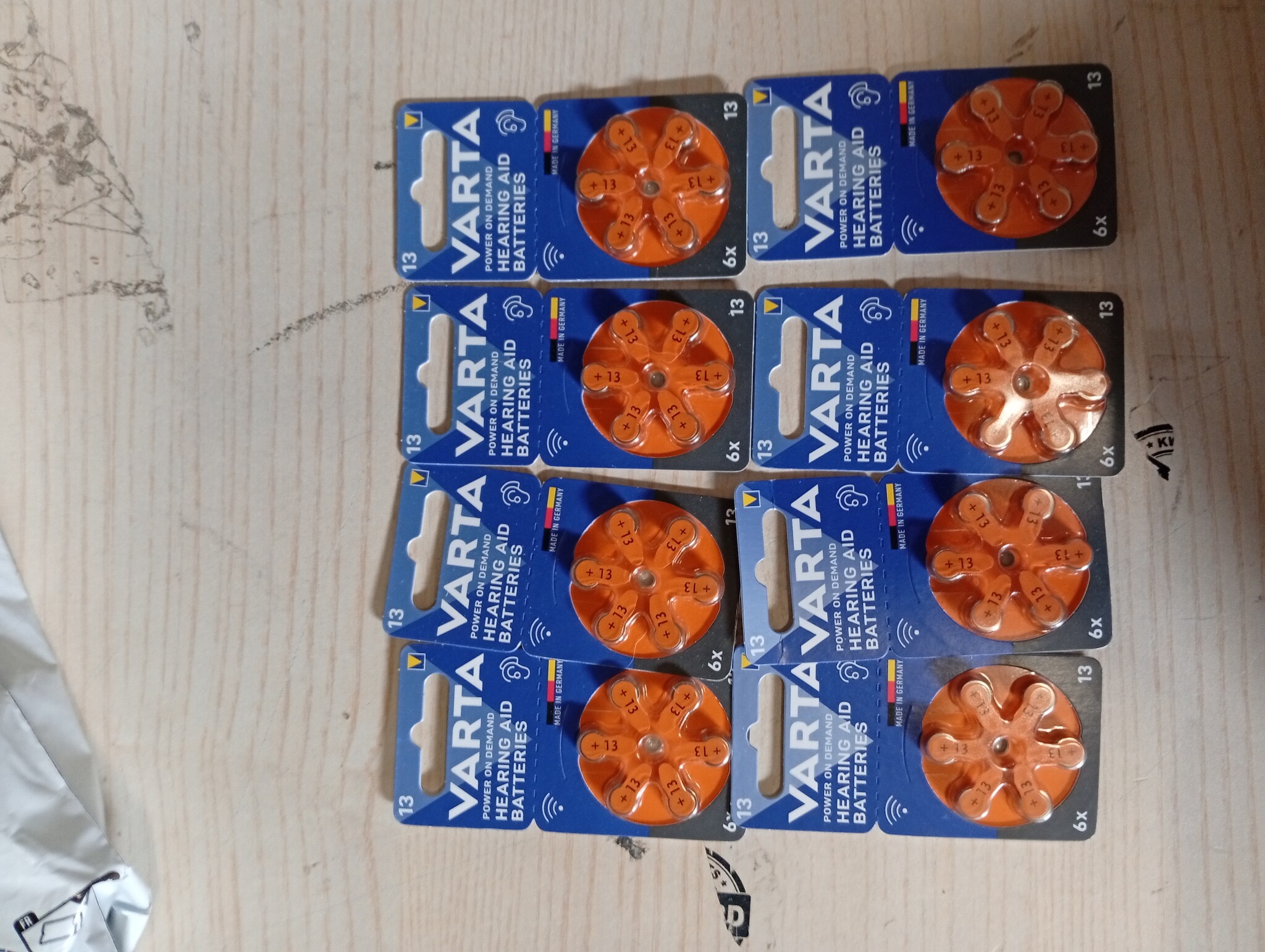VARTA Hearing Aid Batteries Type 13 Orange, Pack of 60, Power on Demand, Hearing Aids, Hearing Aids, Hearing Aids, Made in Germany