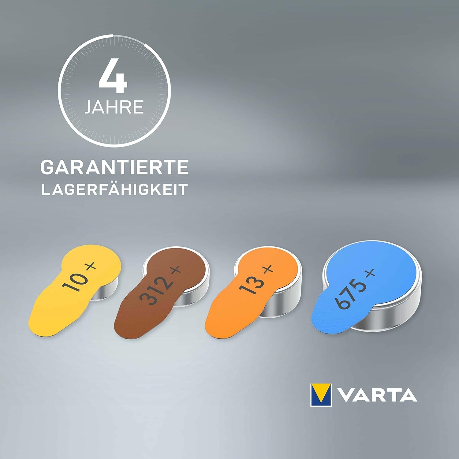VARTA Hearing Aid Batteries Type 13 Orange, Pack of 60, Power on Demand, Hearing Aids, Hearing Aids, Hearing Aids, Made in Germany
