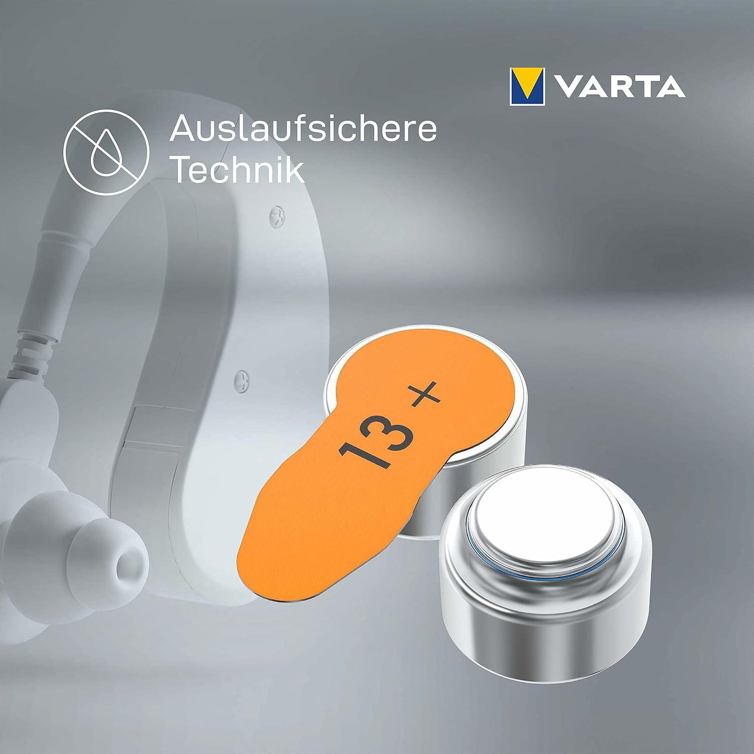 VARTA Hearing Aid Batteries Type 13 Orange, Pack of 60, Power on Demand, Hearing Aids, Hearing Aids, Hearing Aids, Made in Germany