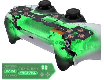 eXtremeRate Clicky Hair Trigger Kit voor ps5 Controller BDM-030,Micro Switch L2R2 Trigger Stop Ergonomische L1R1 Bumper Tactile Buttons Muisklik voor ps5 Controller BDM-030 (Sterke Versie) - Maat Sterke Versie