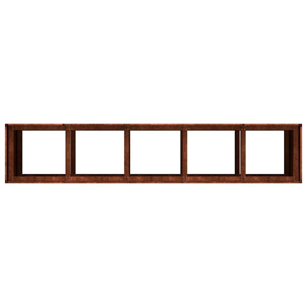 vidaXL Plantenbak roestig 200x40x80 cm weervast staal