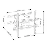 ART TV Wandbeugel voor 23 tot 60 inch schermen - ADUX150 - 45 kg