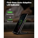 INIU Draadloze oplader, 15 W snellaadstandaard, draadloos laadstation, Qi-gecertificeerd, oplader, compatibel met iPhone 12, 11 Pro Max, Xr, Xs X, 8, Samsung Galaxy S21, S20, S10, S9, S8