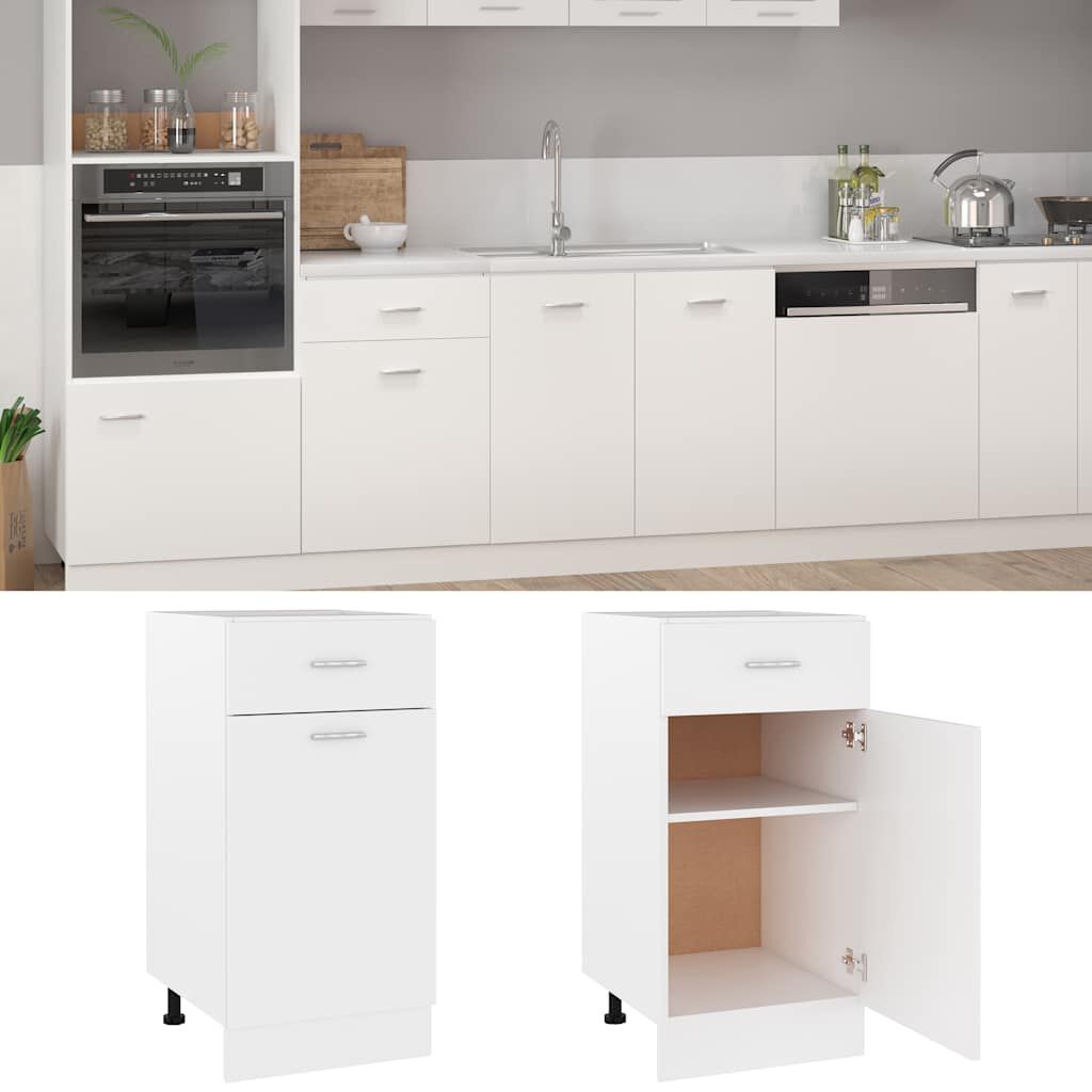 vidaXL Keukenonderkast met Lade Lyon Wit - 53% Korting