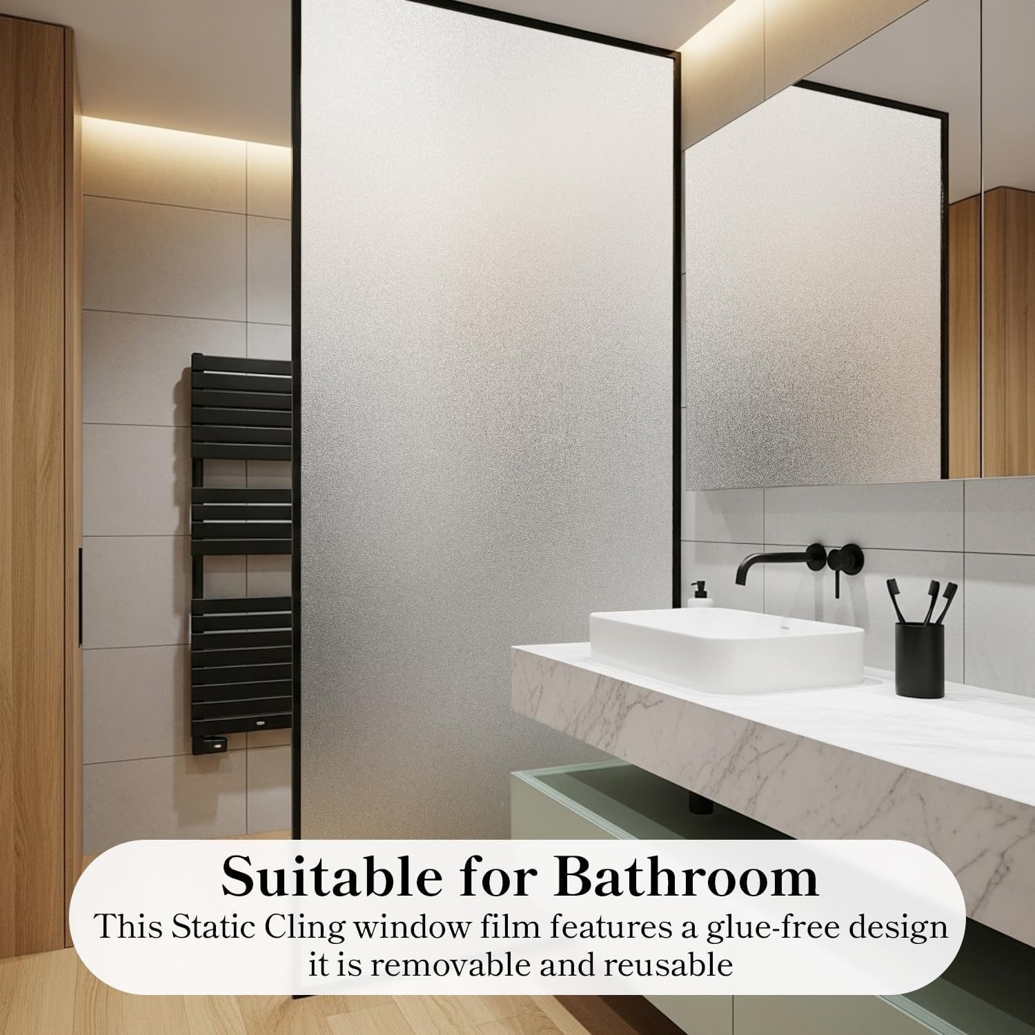 Raamfolie Privacy Decoratief Wit 90x200 cm - 28% Korting