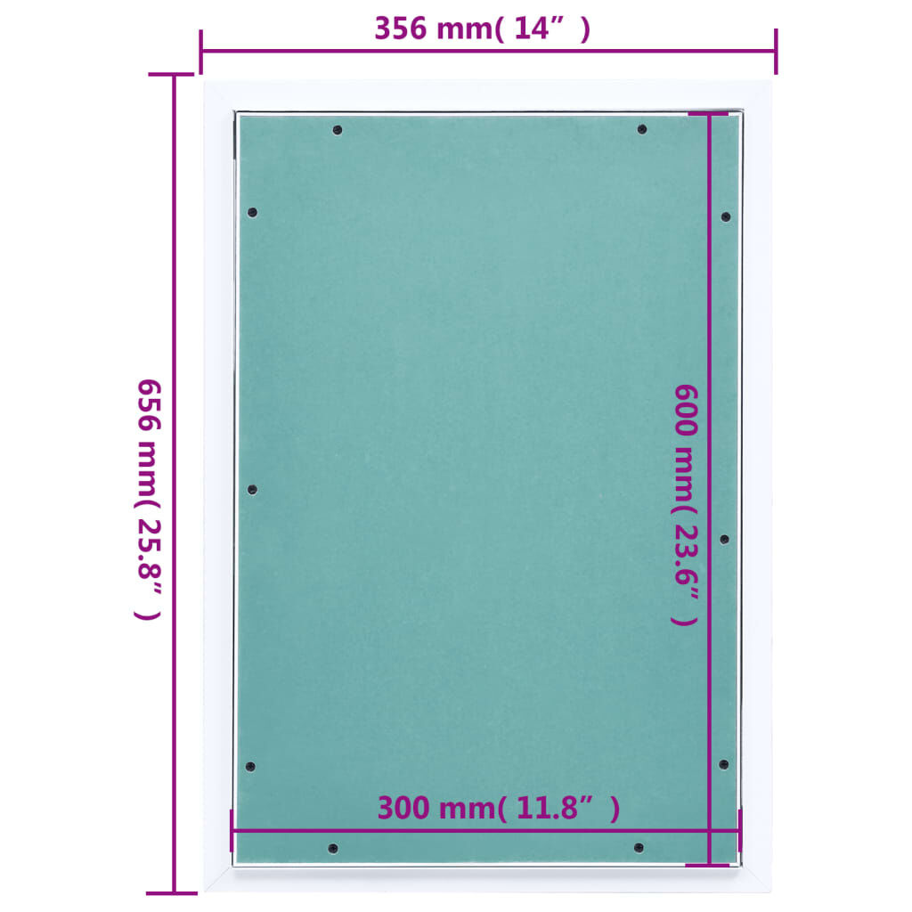 Toegangspaneel Aluminium & Gipsplaat 300x600mm - 29% Korting