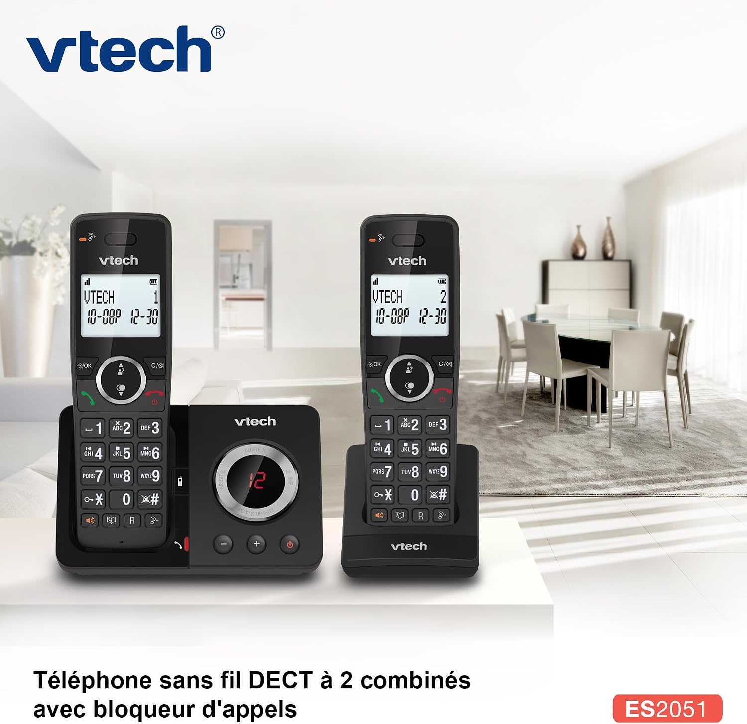 Draadloze DECT Telefoon ES2051: Versterkt Geluid & Oproepblokkering (33% Korting)