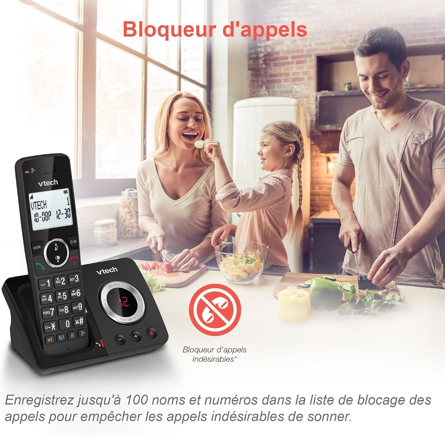 Draadloze DECT Telefoon ES2051: Versterkt Geluid & Oproepblokkering (33% Korting)