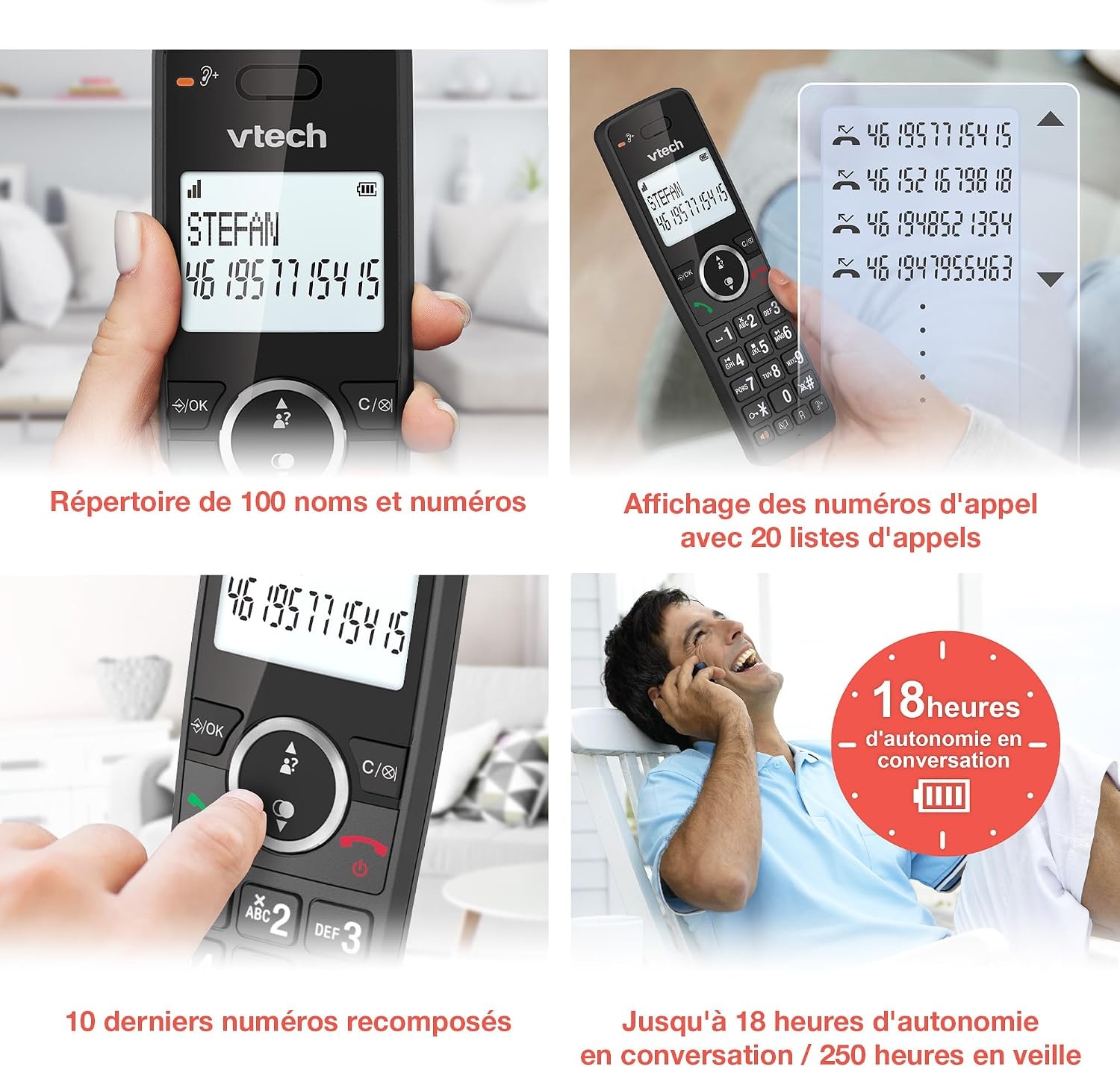 Draadloze DECT Telefoon ES2051: Versterkt Geluid & Oproepblokkering (33% Korting)