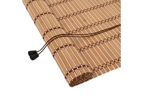 VidaXL Bamboe Rolgordijn Licht Bruin 120x220 cm - 45% Korting!