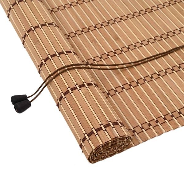 vidaXL Bamboe Rolgordijn Licht Bruin 120x220cm - 33% Korting