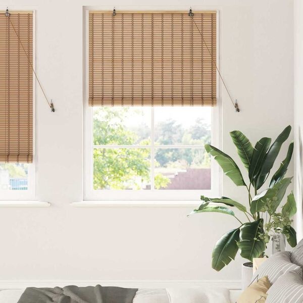 vidaXL Bamboe Rolgordijn Licht Bruin 120x220cm - 33% Korting