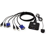 2-poorts USB VGA KVM Switch | 2048x1536 | Win/Mac/Linux | Zwart (71% Korting)