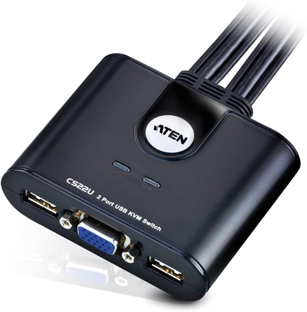 2-poorts USB VGA KVM Switch | 2048x1536 | Win/Mac/Linux | Zwart (71% Korting)