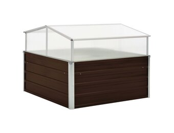 Tuinkas 100x100x85 cm - Gegalvaniseerd Staal - Bruin - 34% Korting!