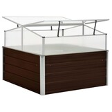Tuinkas 100x100x85 cm - Gegalvaniseerd Staal - Bruin - 34% Korting!