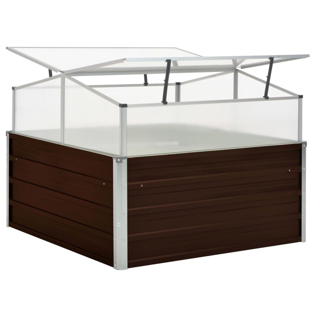 Tuinkas 100x100x85 cm - Gegalvaniseerd Staal - Bruin - 34% Korting!