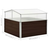 Tuinkas 100x100x85 cm - Gegalvaniseerd Staal - Bruin - 34% Korting!