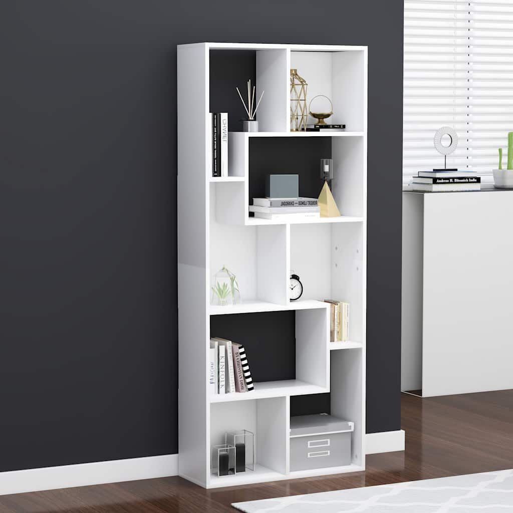 Boekenkast bewerkt hout wit 67x24x161 cm - 34% korting!