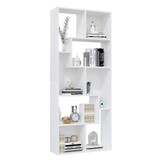 Boekenkast bewerkt hout wit 67x24x161 cm - 34% korting!