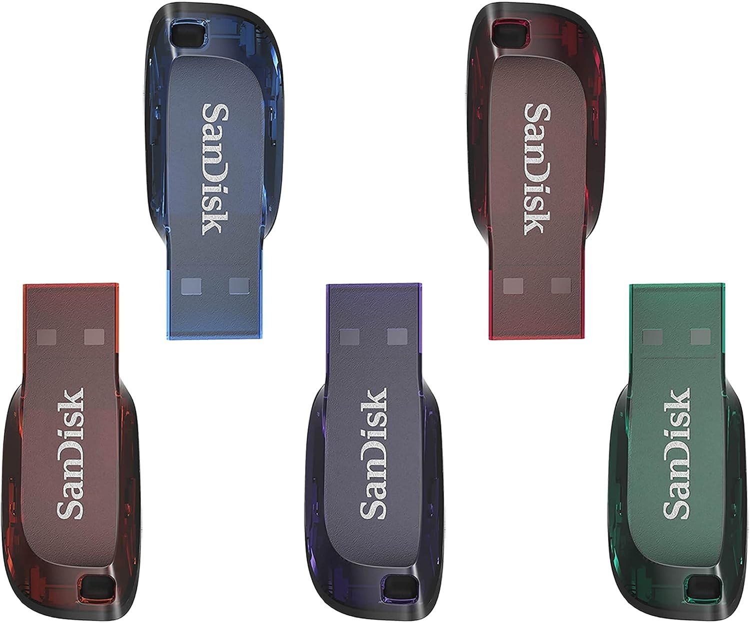 5x Zwarte Cruzer Blade 32GB USB-sticks - Ultracompact
