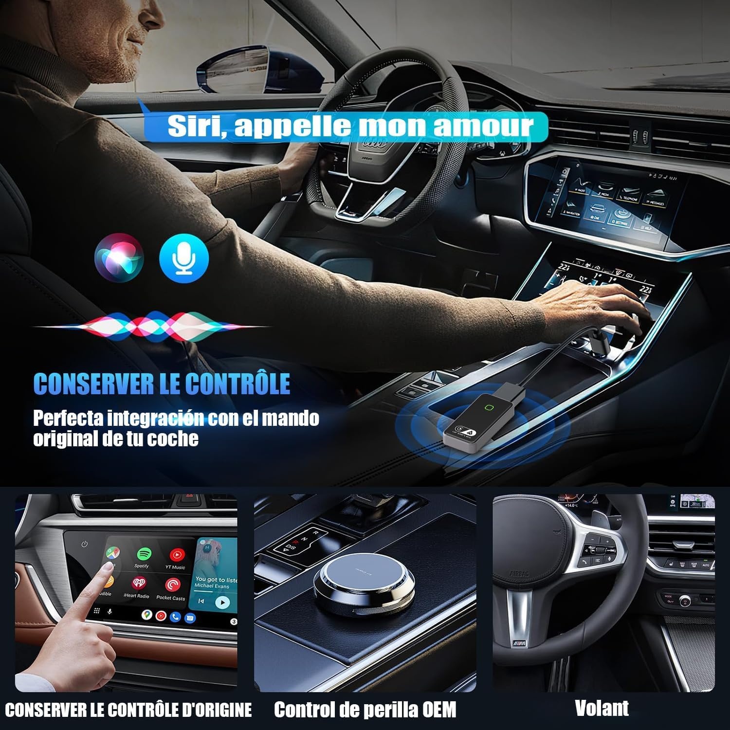 Draadloze CarPlay/Android Auto Adapter - 59% Korting