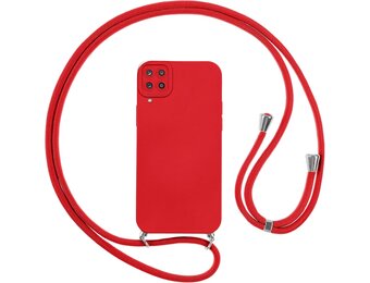 Rood Telefoonhoesje met Koord voor Samsung Galaxy A12/M12 - 41% Korting