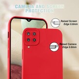 Rood Siliconen Telefoonhoesje met Koord voor Samsung A12/M12 - 62% Korting